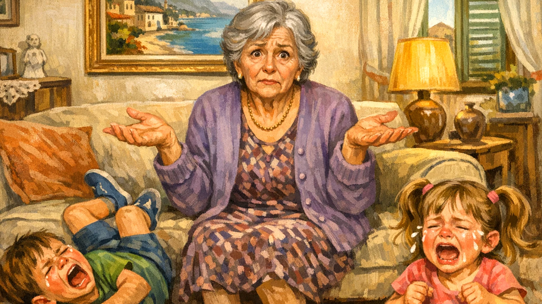 La nonna si trova in difficoltà nel gestire le crisi emotive dei nipoti bambini, in particolare quando esplodono in pianti improvvisi, capricci o manifestazioni di rabbia, non sapendo come calmarli efficacemente né come aiutarli a riconoscere e nominare ciò che provano."